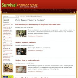Survival Recipes - Survival Common Sense: Tips And How-To Guide For Emergency Preparedness And Survival