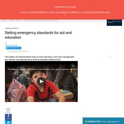 Setting emergency standards for aid and education
