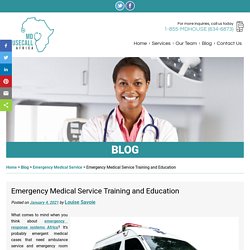 Emergency Medical Service Training and Education