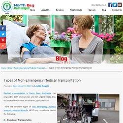Types of Non-Emergency Medical Transportation