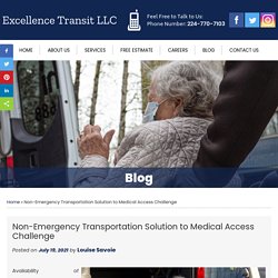 Non-Emergency Transportation Solution to Medical Access Challenge