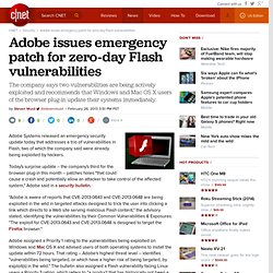 Adobe issues emergency patch for zero-day Flash vulnerabilities