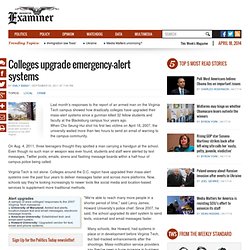 Colleges upgrade emergency-alert systems