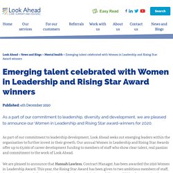Emerging talent celebrated with Women in Leadership and Rising Star Award winners