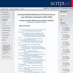 Emerging global networks for free access to law: WorldLII’s strategies