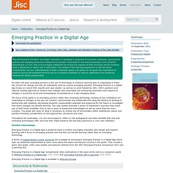 Emerging Practice in a Digital Age
