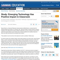 Study: Emerging Technology Has Positive Impact in Classroom