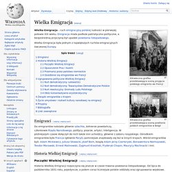 Wielka Emigracja – Wikipedia, wolna encyklopedia