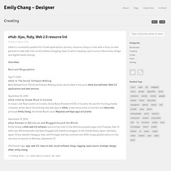 eHub: Ajax, Ruby, Web 2.0 resource list