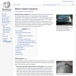 Motor vehicle emissions