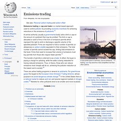 Emissions trading