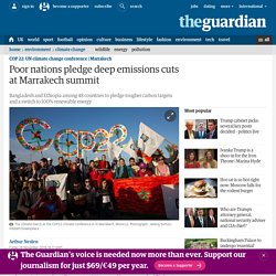 Poor nations pledge deep emissions cuts at Marrakech summit