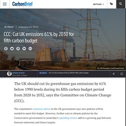 CCC: Cut UK emissions 61% by 2030 for fifth carbon budget