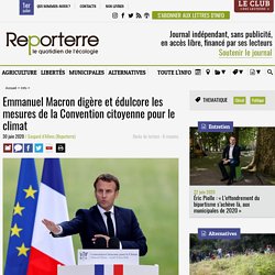 Emmanuel Macron digère et édulcore les mesures de la Convention citoyenne pour le climat