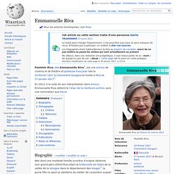 Emmanuelle Riva - 1927-2017