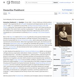 Emmeline Pankhurst - Wikipedia