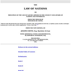 Emmerich de Vattel: The Law of Nations