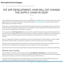 How Will IoT Change the Supply Chain in 2020?