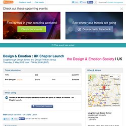 Design & Emotion : UK Chapter Launch