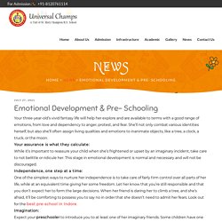 Emotional Development & Pre- Schooling