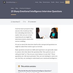 25 Sharp Emotional Intelligence Interview Questions