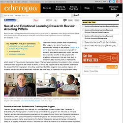 Social and Emotional Learning Research: Avoiding Pitfalls