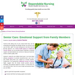 Senior Care: Emotional Support from Family Members