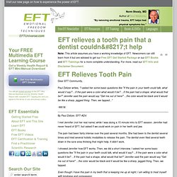 EFT relieves a tooth pain that a dentist couldn't help