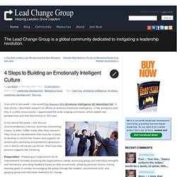 4 Steps to Building an Emotionally Intelligent Culture
