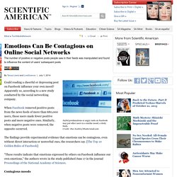 Emotions Can Be Contagious on Online Social Networks