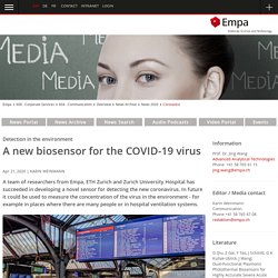 Biosensor to detect Coronavirus in the air - ETHZ / EMPA