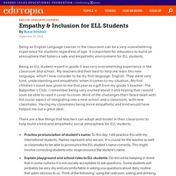 Empathy & Inclusion for ELL Students
