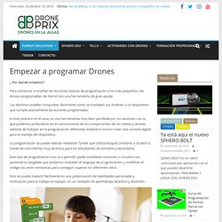 Empezar a programar Drones - Drones en las aulas