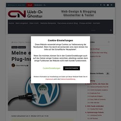 Meine empfohlenen Plug-Ins für Wordpress – CN Content, Websites & Blog