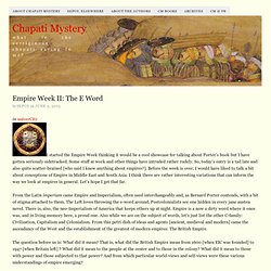 Empire Week II: The E Word