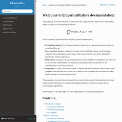 Welcome to EmpiricalRisks’s documentation! — EmpiricalRisks 0.2.3 documentation