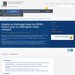 Emploi et chômage dans les DOM : l'écart avec la métropole reste marqué - Insee Focus - 160