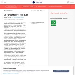 Offre d'emploi Documentaliste H/F F/H - Ile-de-France - 6302252