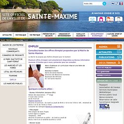 Emploi - Ville de Sainte-Maxime