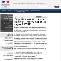 Emplois d'avenir : Michel Sapin et Thierry Repentin reçus à l'ARF