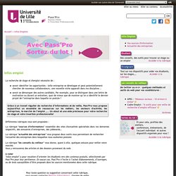 Pass'Pro - Infos Emplois - Université Lille1