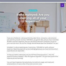 Self-Employed: Are you claiming all of your expenses? - IOOGO - Blog