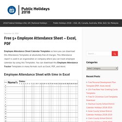 Free 5+ Employee Attendance Sheet – Excel, PDF