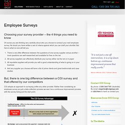 Employee Survey Information Download - The COI Group