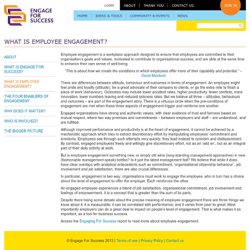What is employee engagement? - Engage For Success