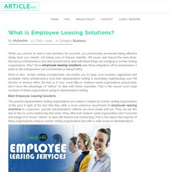 What is Employee Leasing Solutions?