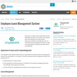 Employee Leave Management System