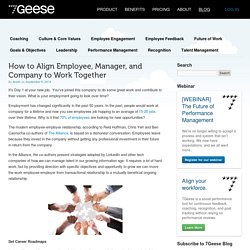 How to Align Employee, Manager, and Company to Work Together