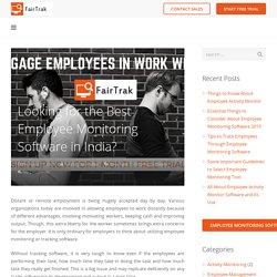 Best Employee Monitoring Software in India - FairTrak