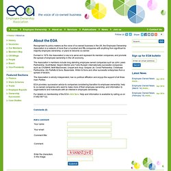 Employee Ownership Association - About the EOA